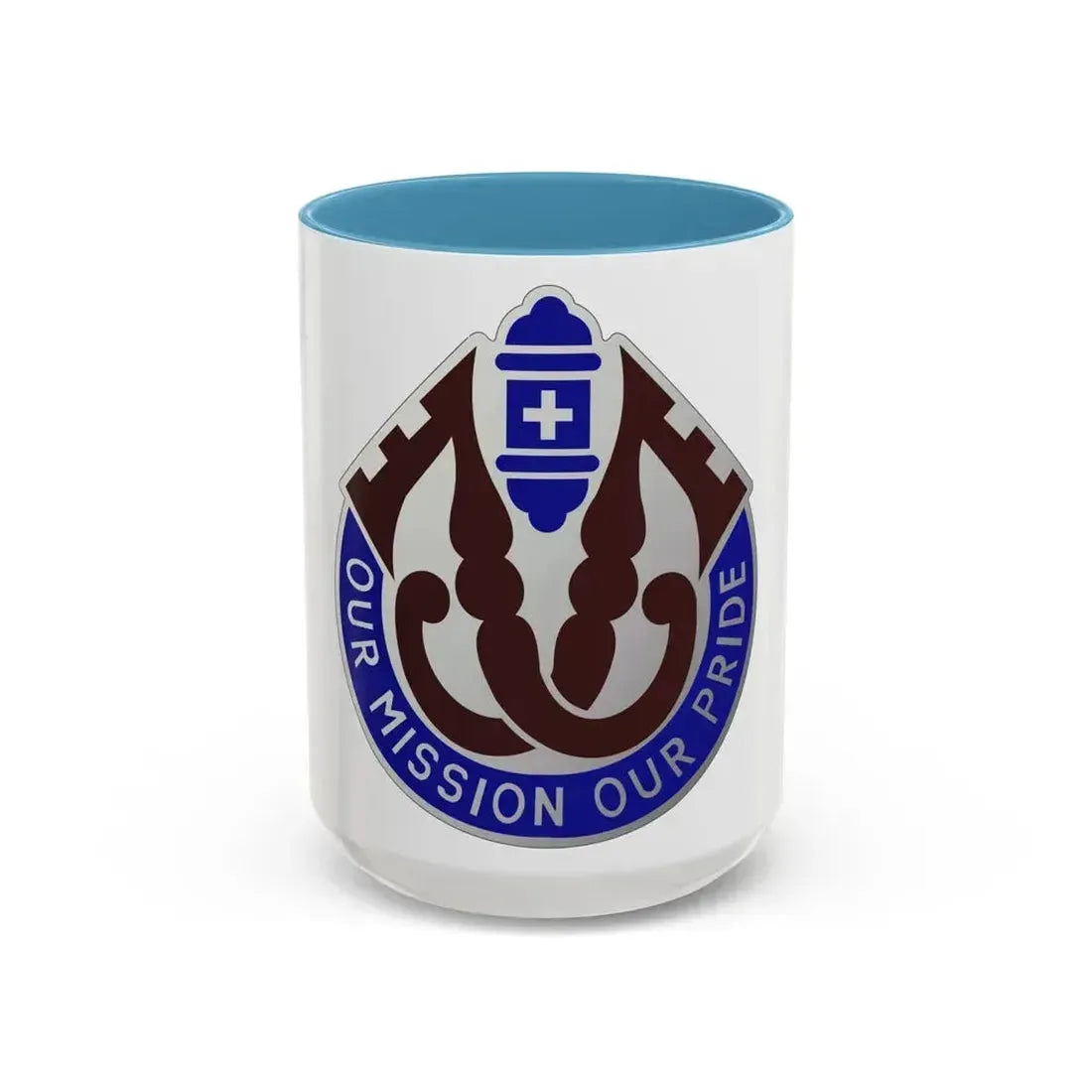 201 Evacuation Hospital (U.S. Army) Accent Coffee Mug 15oz Light Blue - Go Mug Yourself
