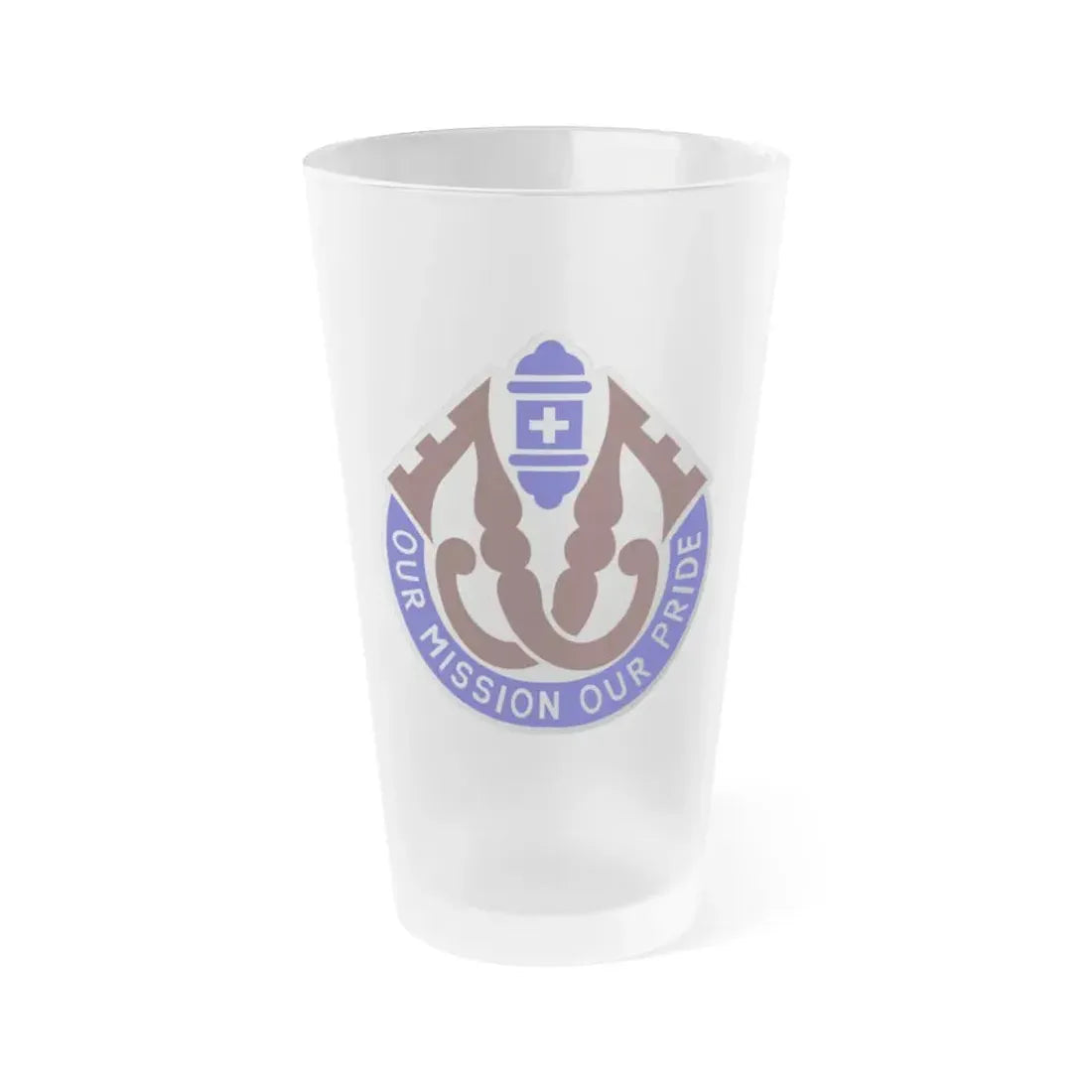 201 Evacuation Hospital (U.S. Army) Frosted Pint Glass 16oz Default Title - Go Mug Yourself
