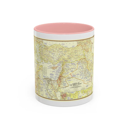 Middle East - Lands of the Bible Today (1956) (Map) Accent Coffee Mug