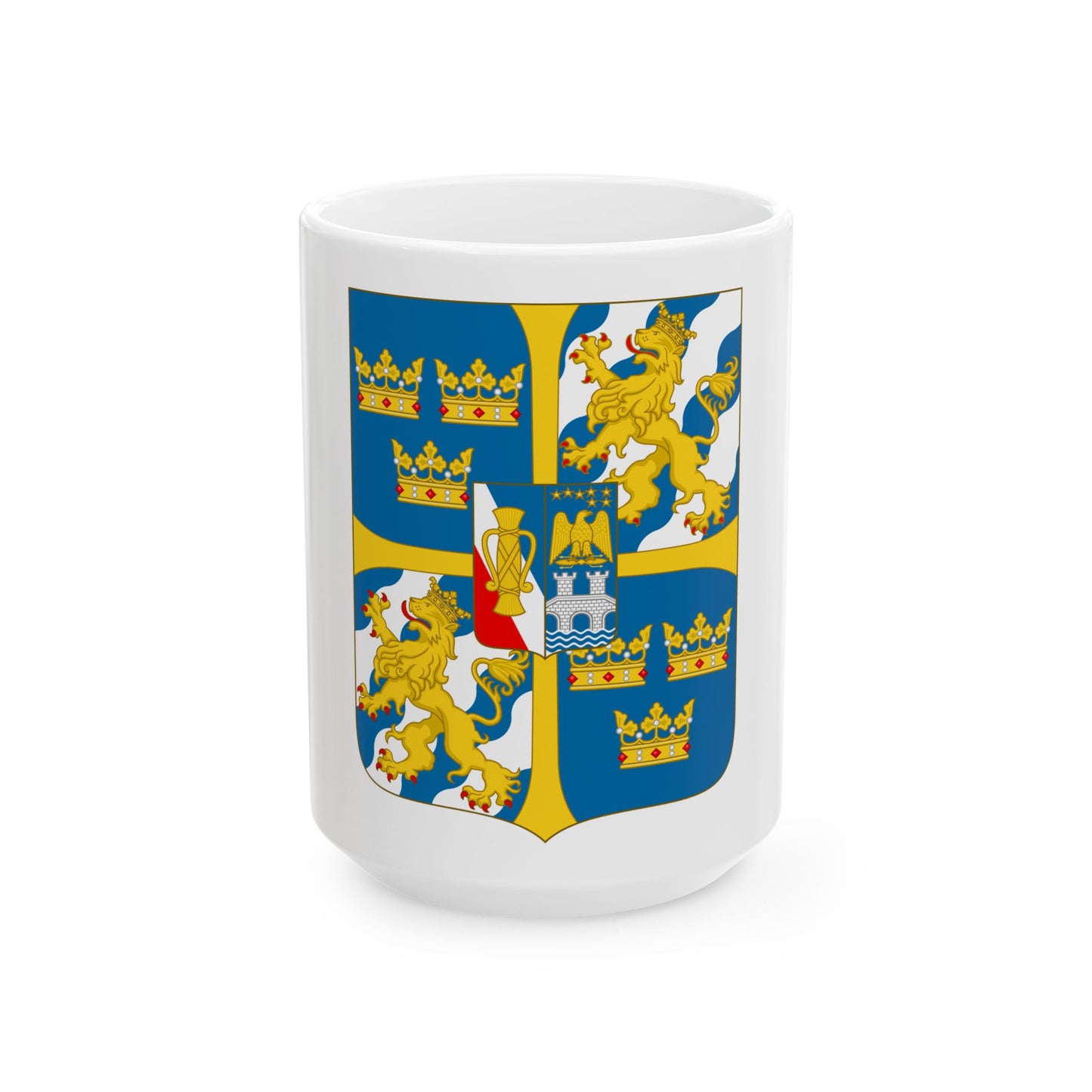 Great shield of arms of Sweden - White Coffee Mug