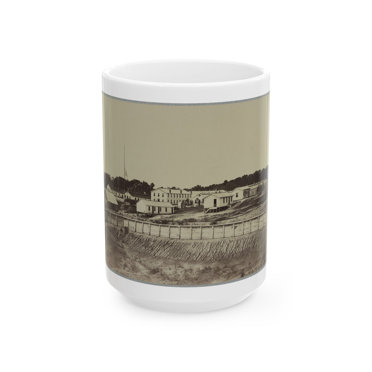 Barracks At Fort Carroll (U.S. Civil War) White Coffee Mug