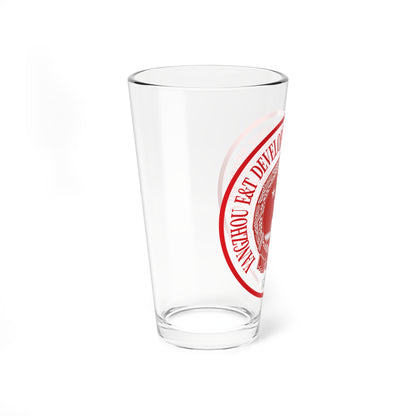 Translated Sample Seal of the Yangzhou Development Zone Peoples Court (China) (Coat of Arms) Pint Glass 16oz