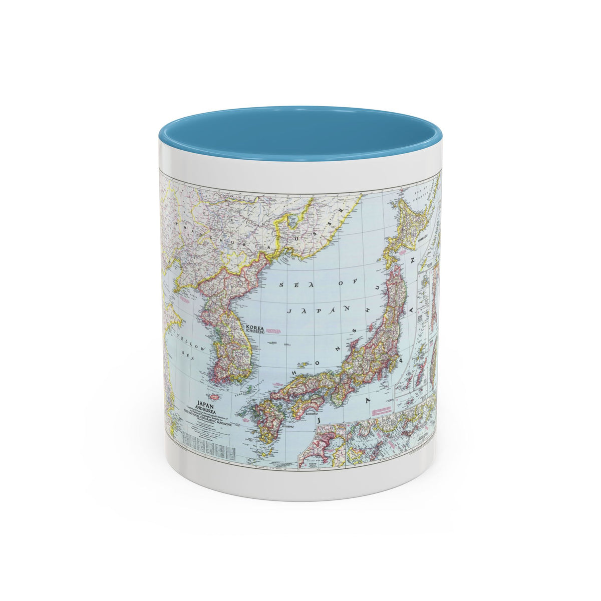 Japan and Korea (1945) (Map) Accent Coffee Mug