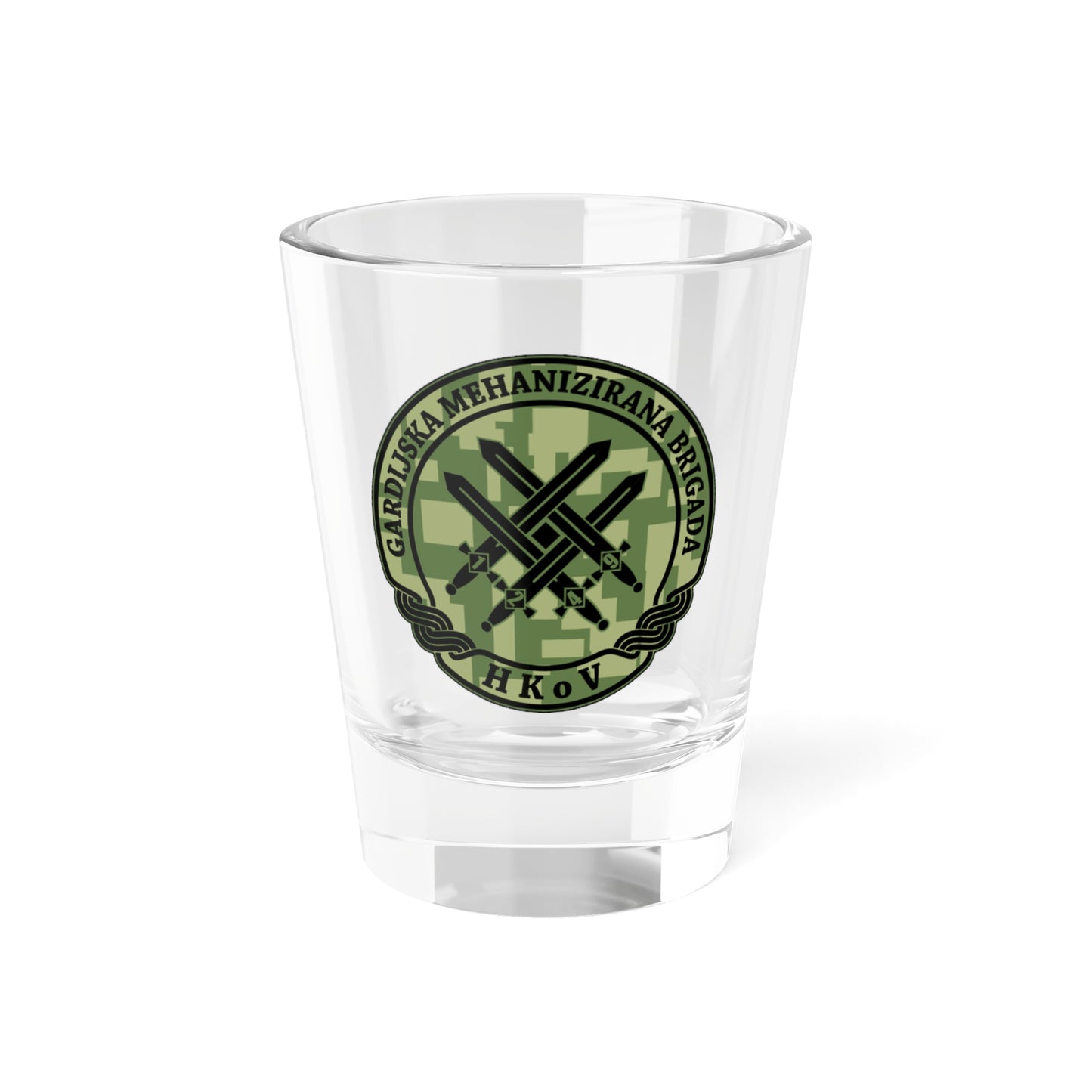 Insignia Croatia Army GMBR v2 (Croatia) (Coat of Arms) Shot Glass 1.5oz