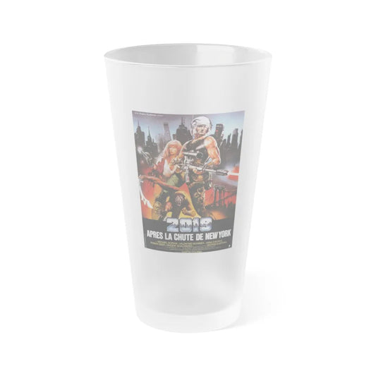 2019 - AFTER THE FALL OF NEW YORK 1983 Movie Poster - Frosted Pint Glass 16oz-16oz-Frosted-Go Mug Yourself