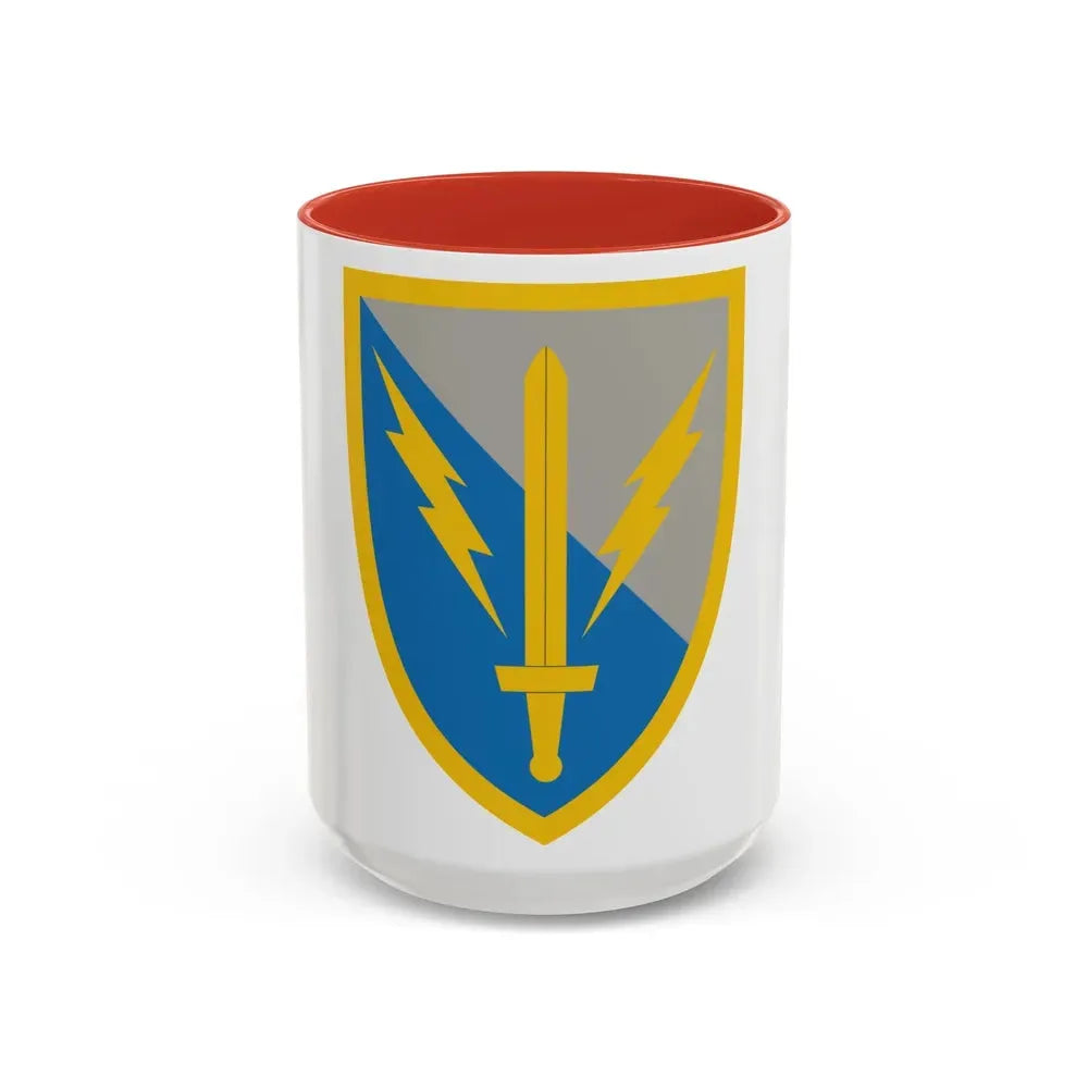 201st Expeditionary Military Intelligence Brigade (U.S. Army) Accent Coffee Mug 15oz Red - Go Mug Yourself