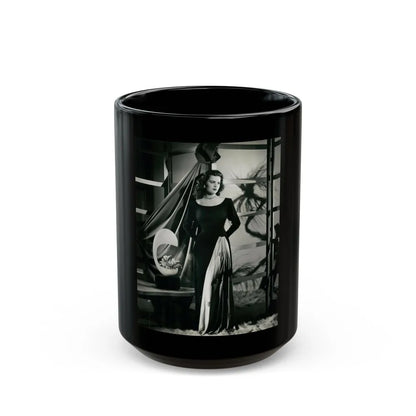 Faith Domergue #214 (Vintage Female Icon) Black Coffee Mug-15oz-Go Mug Yourself