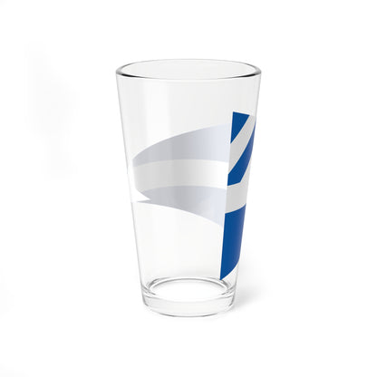 Greek Lieutenant Generals rank flag on board a navy vessel within his jurisdiction 1914 pattern (Greece) Pint Glass 16oz