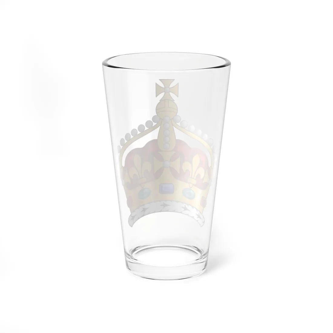 2022 pattern Queen Consorts Crown United Kingdom 2D (United Kingdom) (Coat of Arms) Pint Glass 16oz - Go Mug Yourself