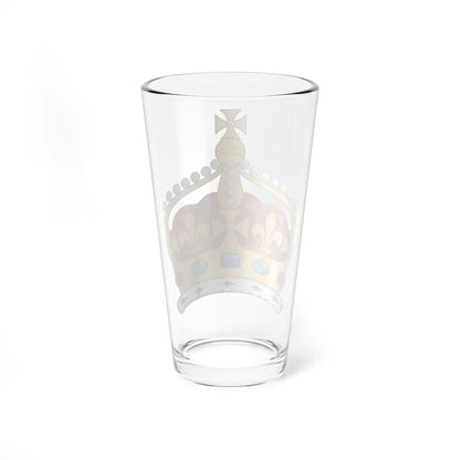 2022 pattern Queen Consorts Crown United Kingdom 2D (United Kingdom) (Coat of Arms) Pint Glass 16oz - Go Mug Yourself