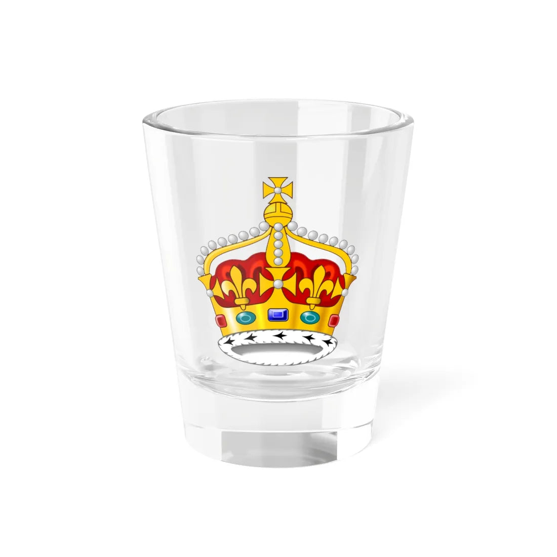 2022 pattern Queen Consorts Crown United Kingdom (United Kingdom) (Coat of Arms) Shot Glass 1.5oz 1.5oz - Go Mug Yourself
