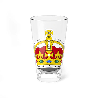 2022 pattern Tudor Crown plain 3D (United Kingdom) (Coat of Arms) Pint Glass 16oz 16oz - Go Mug Yourself