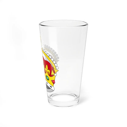2022 pattern Tudor Crown plain 3D (United Kingdom) (Coat of Arms) Pint Glass 16oz - Go Mug Yourself