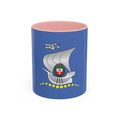 Flag of Kaliningrad Russia - Accent Coffee Mug-11oz-Pink-Go Mug Yourself