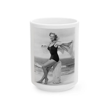 Diane McBaine #09 (Vintage Female Icon) White Coffee Mug-15oz-Go Mug Yourself