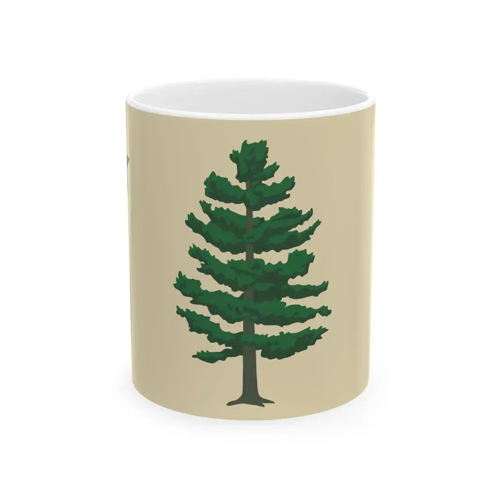 2024 Design of the 1901 Maine Flag (United States) White Coffee Mug 11oz - Go Mug Yourself