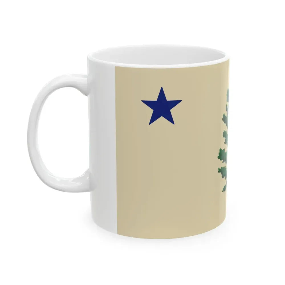 2024 Design of the 1901 Maine Flag (United States) White Coffee Mug - Go Mug Yourself