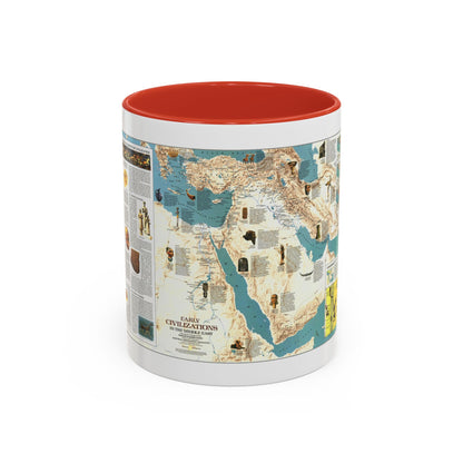 Middle East - Early Civilizations (1978) (Map) Accent Coffee Mug