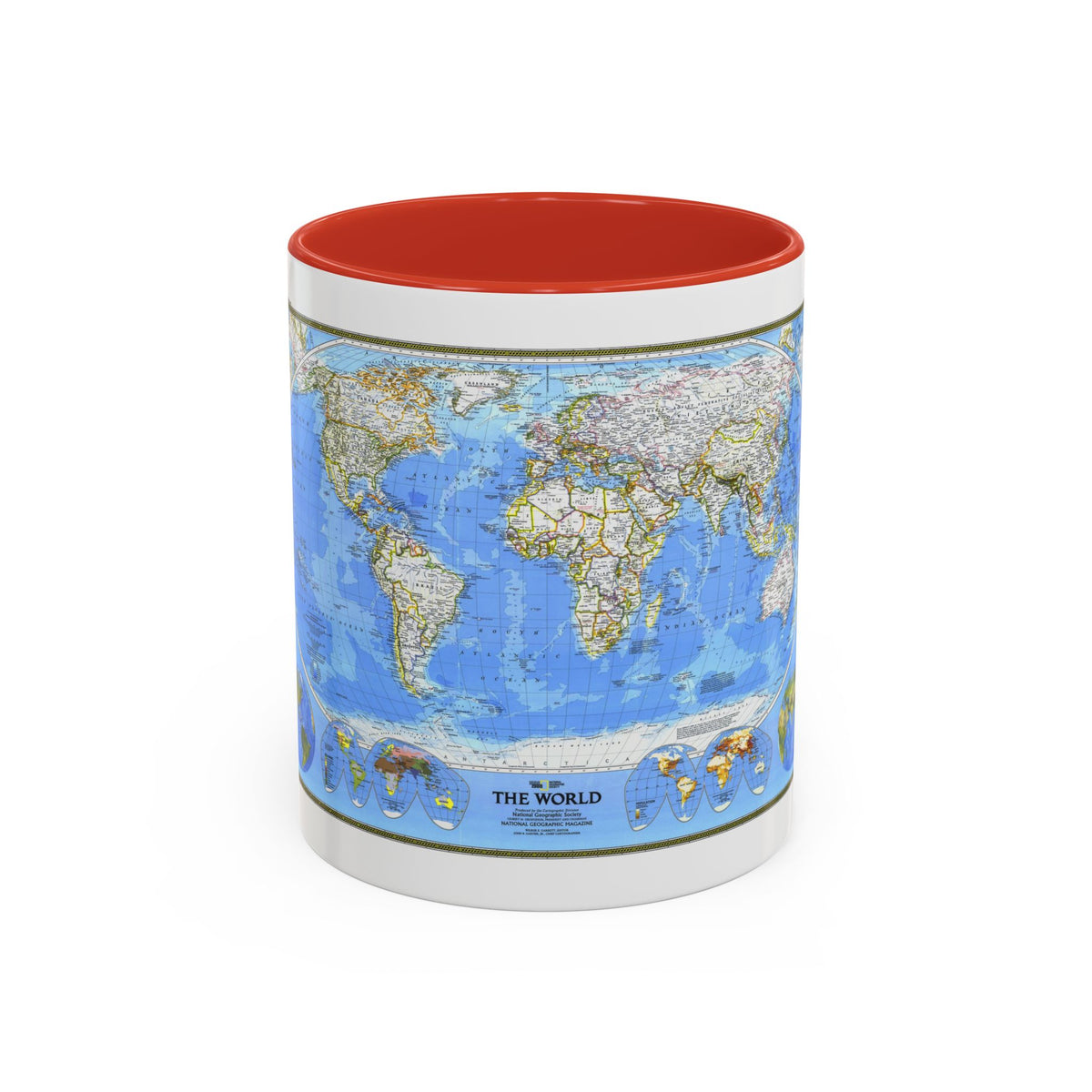 World Map (1988) (Map) Accent Coffee Mug