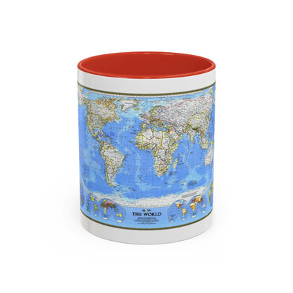 World Map (1988) (Map) Accent Coffee Mug