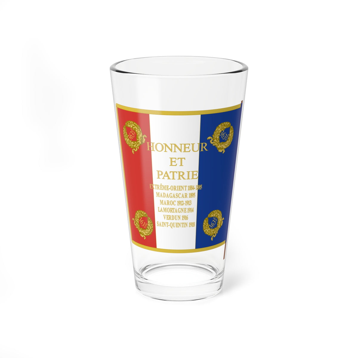 Etendard 363e regiment dartillerie (France) Pint Glass 16oz