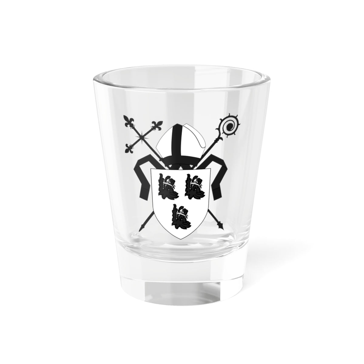 Coat of arms of Archbishop Lawrence Booth (United Kingdom) (Coat of Arms) Shot Glass 1.5oz