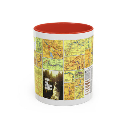 USA - Wild and Scenic Rivers 2 (1977) (Map) Accent Coffee Mug