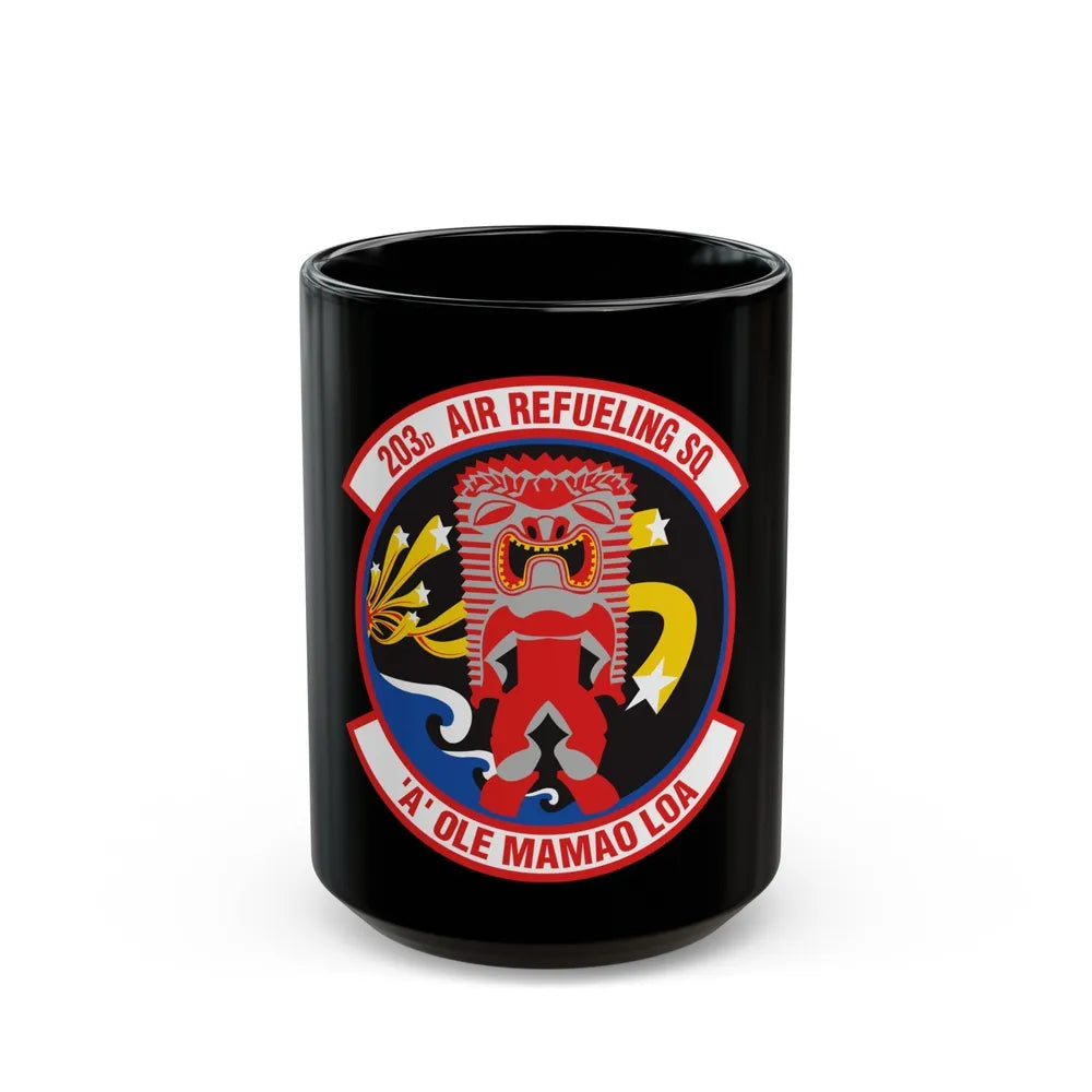 203 Air Refueling Squadron (U.S. Air Force) Black Coffee Mug-15oz-Go Mug Yourself