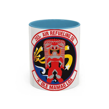 203 Air Refueling Squadron (U.S. Air Force) Accent Coffee Mug 11oz Light Blue - Go Mug Yourself