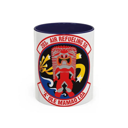 203 Air Refueling Squadron (U.S. Air Force) Accent Coffee Mug 11oz Navy - Go Mug Yourself