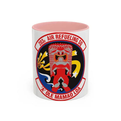 203 Air Refueling Squadron (U.S. Air Force) Accent Coffee Mug 11oz Pink - Go Mug Yourself