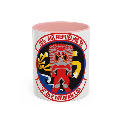 203 Air Refueling Squadron (U.S. Air Force) Accent Coffee Mug 11oz Pink - Go Mug Yourself