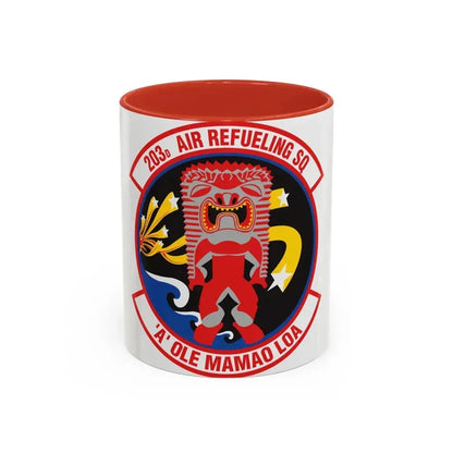 203 Air Refueling Squadron (U.S. Air Force) Accent Coffee Mug 11oz Red - Go Mug Yourself