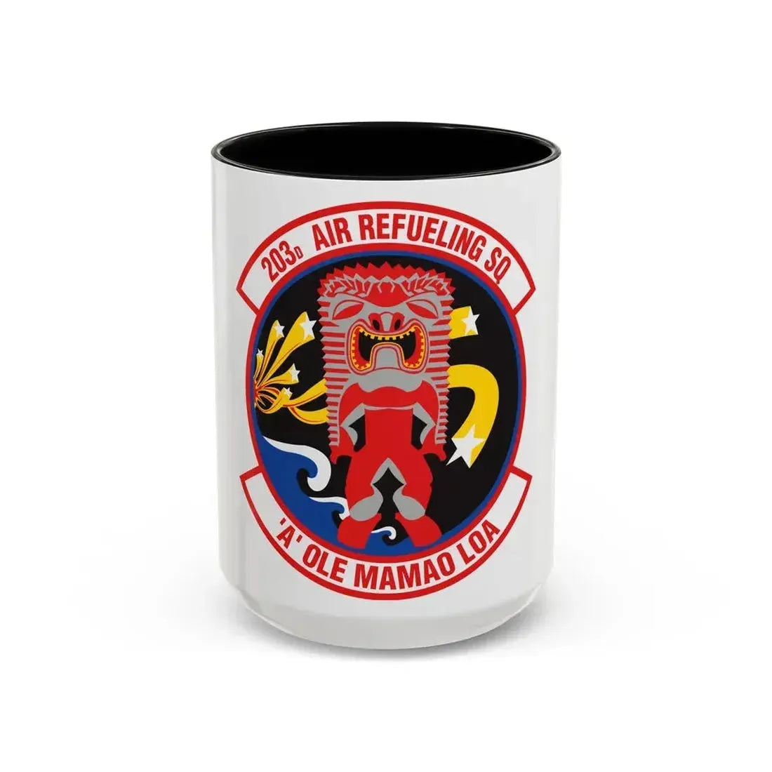 203 Air Refueling Squadron (U.S. Air Force) Accent Coffee Mug 15oz Black - Go Mug Yourself