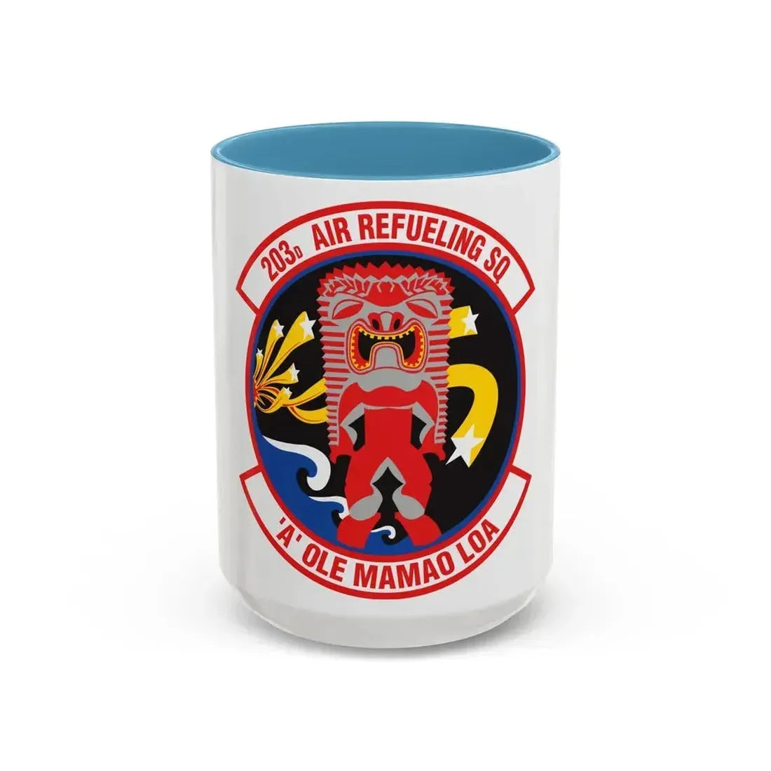 203 Air Refueling Squadron (U.S. Air Force) Accent Coffee Mug 15oz Light Blue - Go Mug Yourself