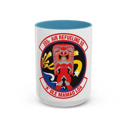 203 Air Refueling Squadron (U.S. Air Force) Accent Coffee Mug 15oz Light Blue - Go Mug Yourself