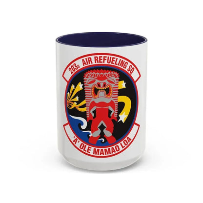 203 Air Refueling Squadron (U.S. Air Force) Accent Coffee Mug 15oz Navy - Go Mug Yourself