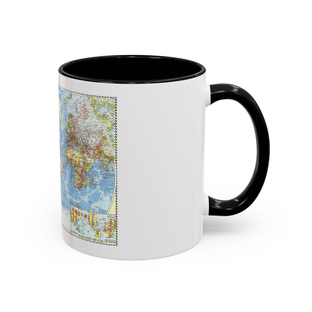 World Map (1960) (Map) Accent Coffee Mug
