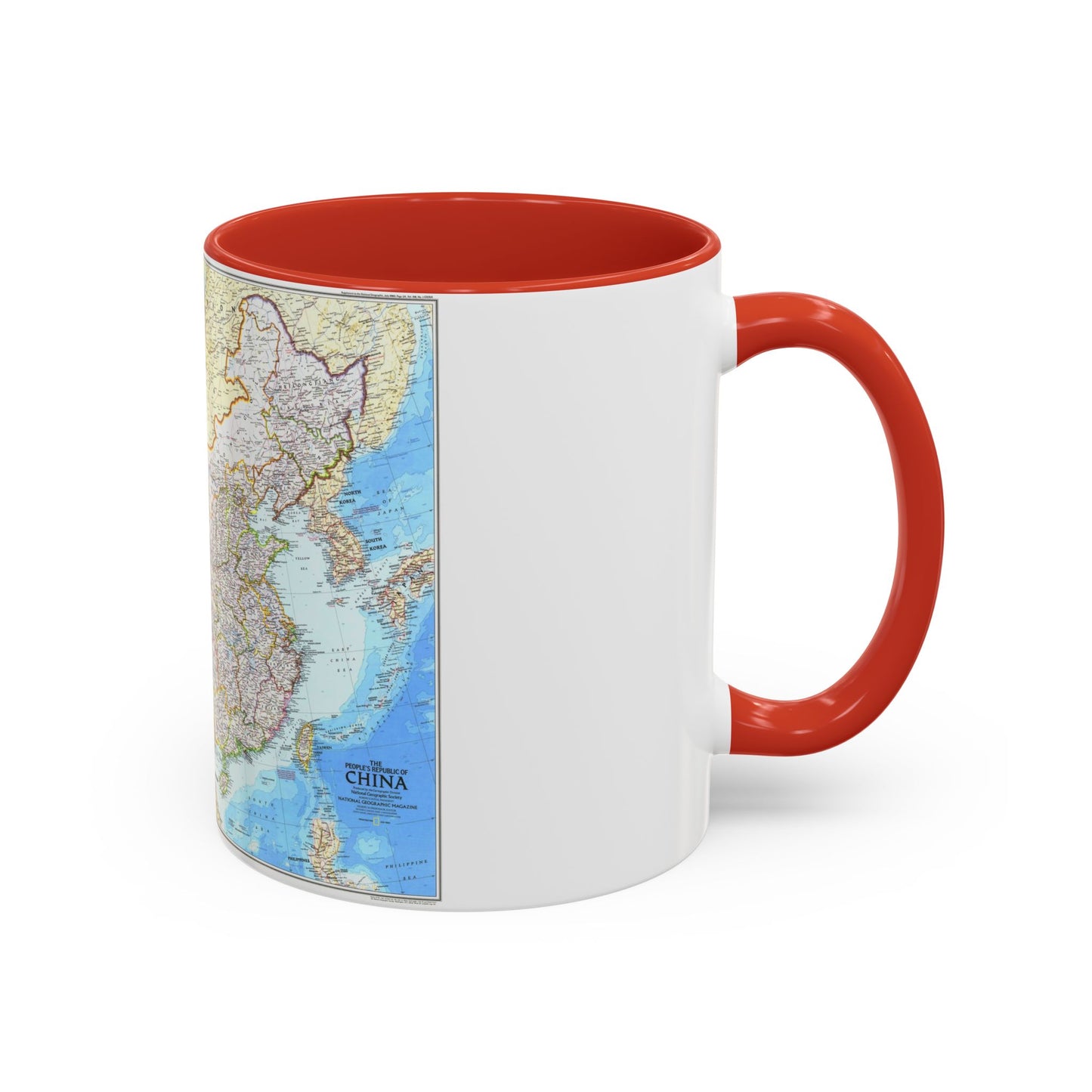 China - The People's Republic (1980) (Map) Accent Coffee Mug