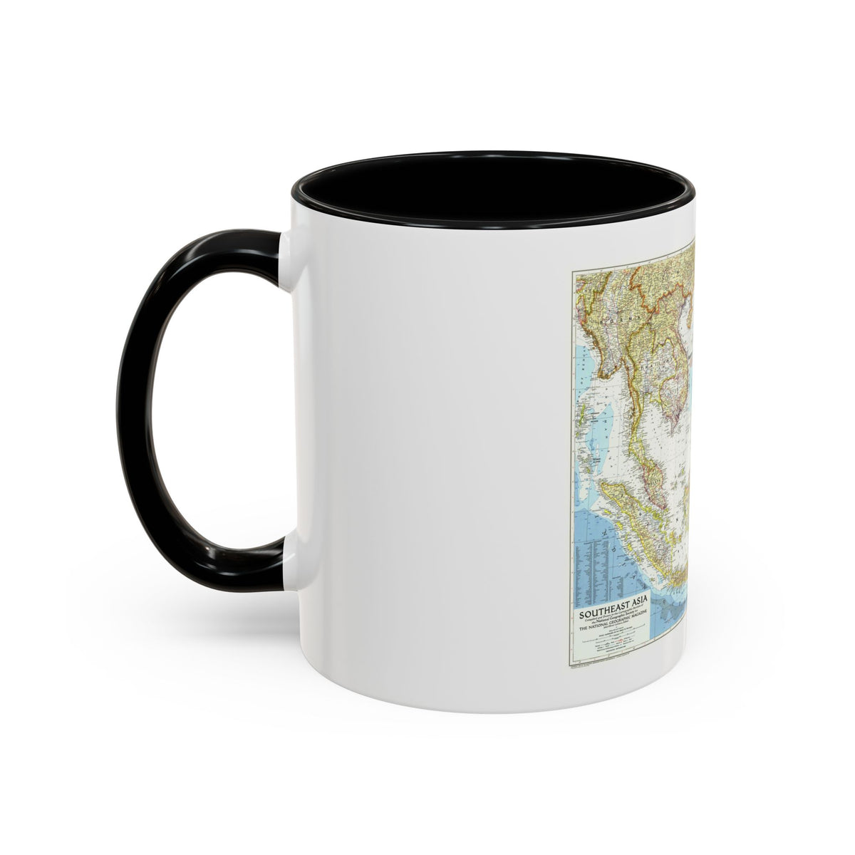 Asia - Southeast (1955) (Map) Accent Coffee Mug