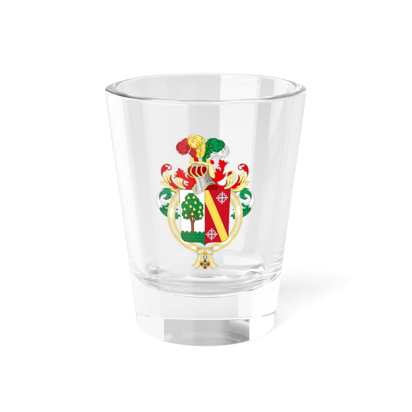Coat of Arms of Hernán Siles Zuazo Order of Isabella the Catholic (Spain) (Coat of Arms) Shot Glass 1.5oz