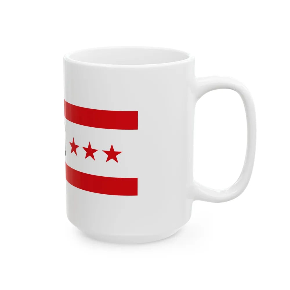 Flag of Drenthe Netherlands - White Coffee Mug-Go Mug Yourself