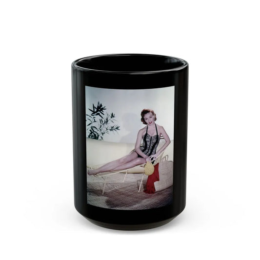 Jeanne Crain #195 (Vintage Female Icon) Black Coffee Mug-15oz-Go Mug Yourself