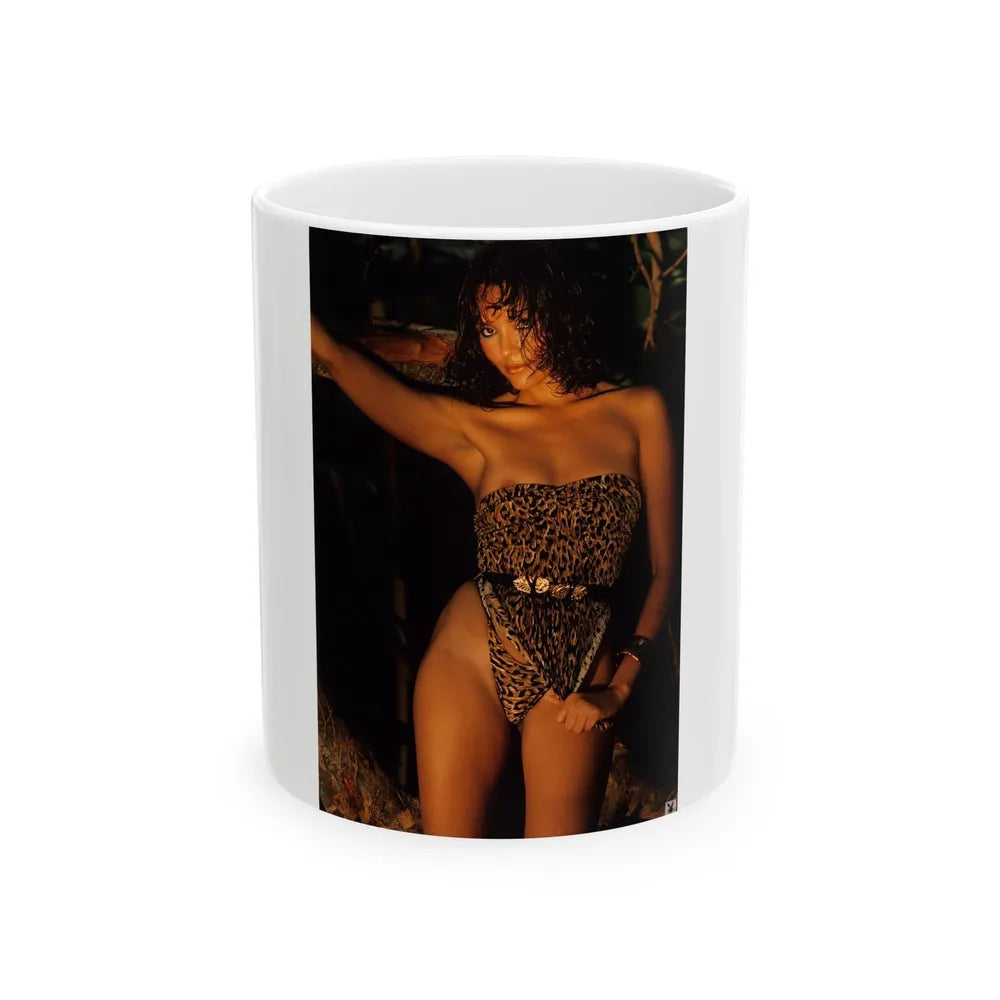 Barbara Carrera #87 (Vintage Female Icon) White Coffee Mug-11oz-Go Mug Yourself