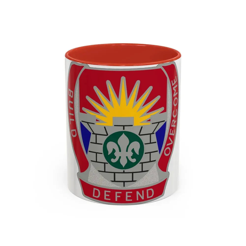 204 Engineer Battalion (U.S. Army) Accent Coffee Mug 11oz Red - Go Mug Yourself