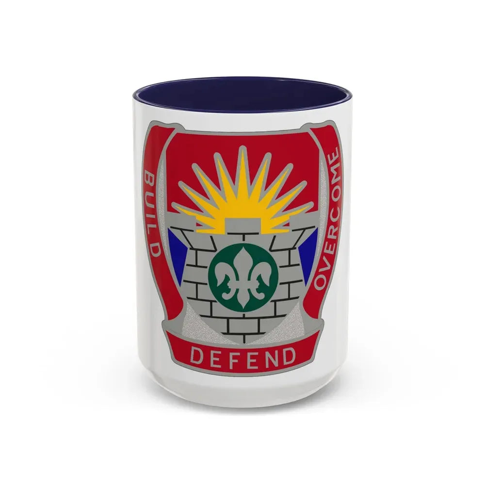 204 Engineer Battalion (U.S. Army) Accent Coffee Mug 15oz Navy - Go Mug Yourself