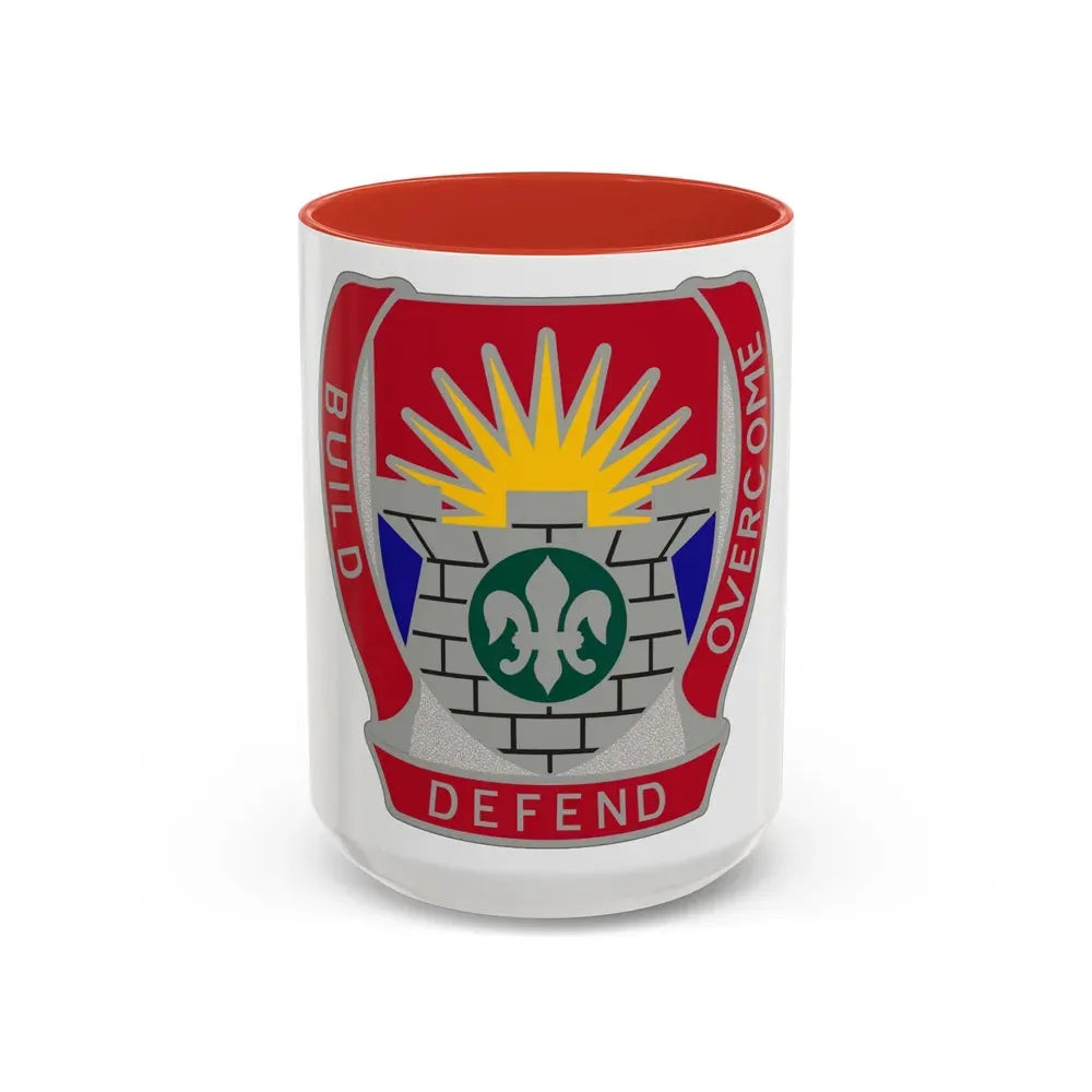 204 Engineer Battalion (U.S. Army) Accent Coffee Mug 15oz Red - Go Mug Yourself