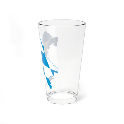 Flag map of Bavaria (Germany) Pint Glass 16oz