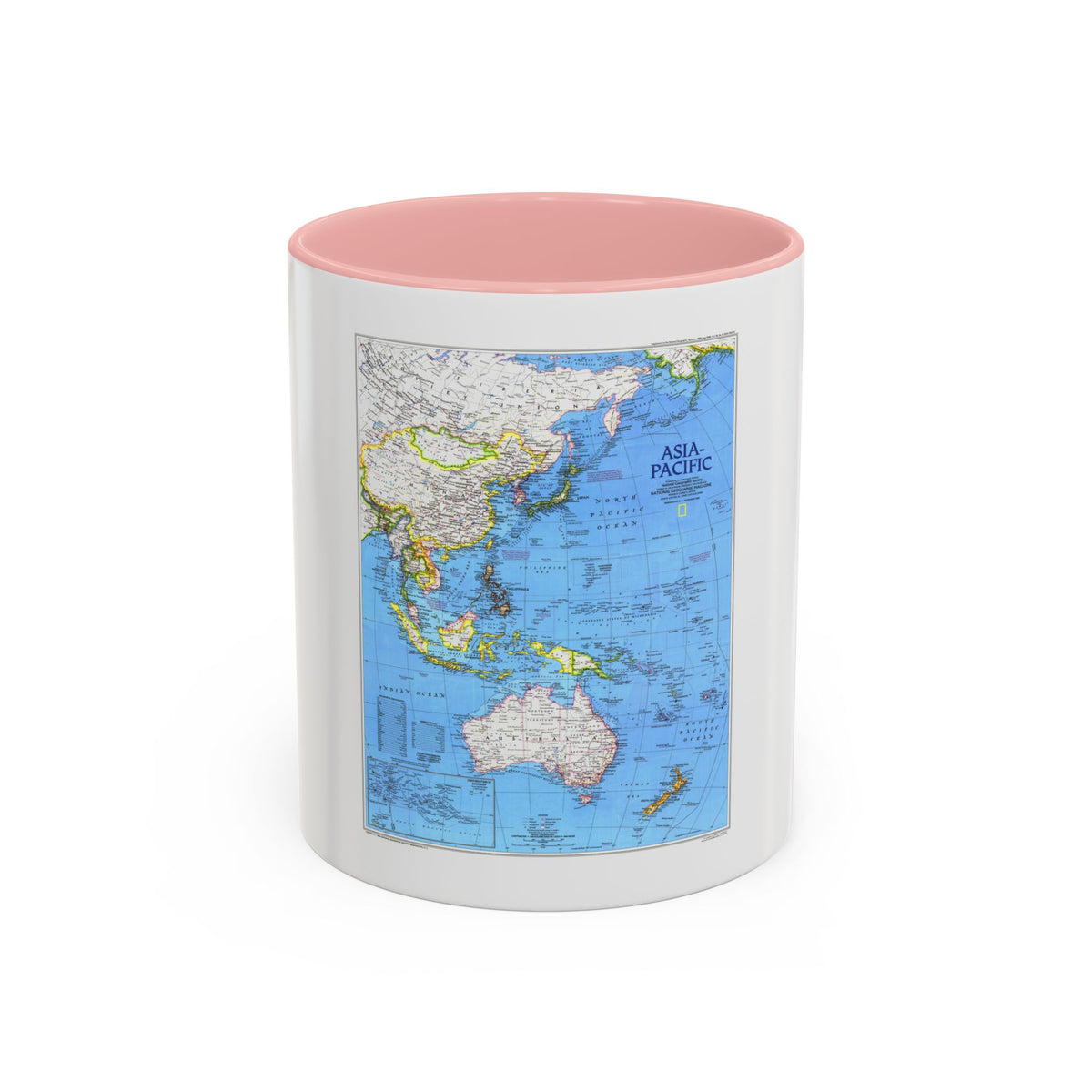 Asia-Pacific (1989) (Map) Accent Coffee Mug