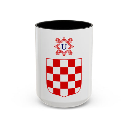 Coat of arms of the Independent State of Croatia - Accent Coffee Mug